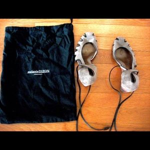 Melanie Dizon Suede Wedge Shoes